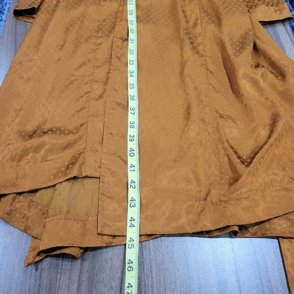 Torrid Women's Copper Dotted Jacquard Self Tie Trench Jacket Trench Coat 18-20 - Picture 11 of 12